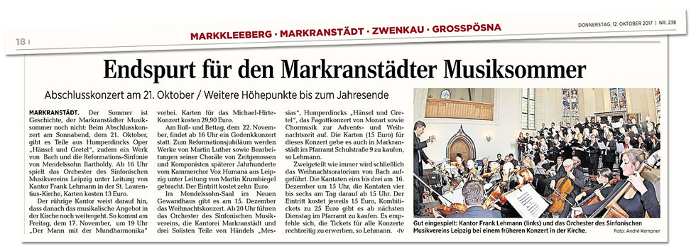 Ankündigung Abschlusskonzert