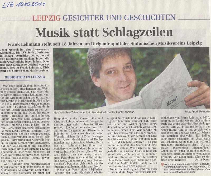 Weihnachtskonzert des Sinfonischen Musikvereins im Gewandhaus zu Leipzig 2011